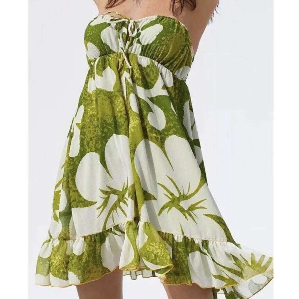 UO Davina Bandeau Strapless Mini Dress